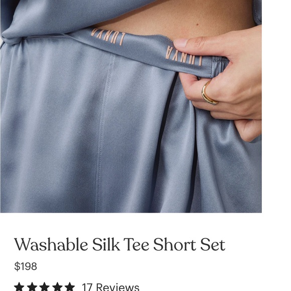 Lunya Washable Silk Tee Short Set - Picture 5 of 8